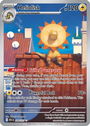 Heliolisk 229/217  - Holofoil ME Ascended Heroes - Illustration Rare ME: Ascended Heroes