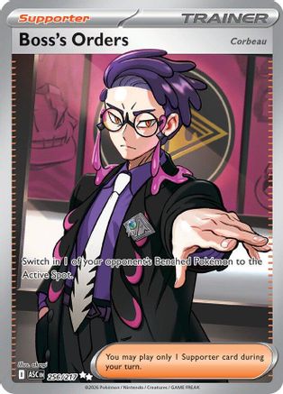 Boss's Orders [Corbeau] 256/217  - Holofoil ME Ascended Heroes - Ultra Rare ME: Ascended Heroes
