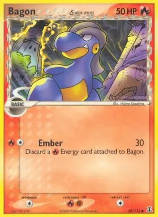 Bagon (58/113) (Delta Species) (Stamped) [EX: Delta Species] Pokémon