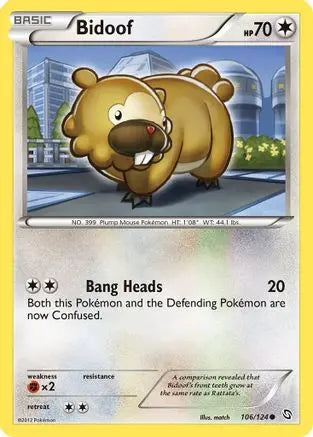 Bidoof (106/124) [Black & White: Dragons Exalted] Pokémon