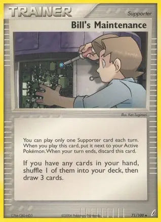 Bill's Maintenance (71/100) (Stamped) [EX: Crystal Guardians] Pokémon