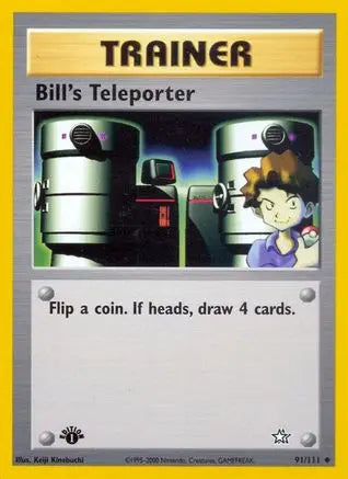 Bill's Teleporter (91/111) [Neo Genesis 1st Edition] Pokémon