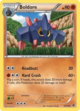 Boldore (52/98) [Black & White: Emerging Powers] Pokémon