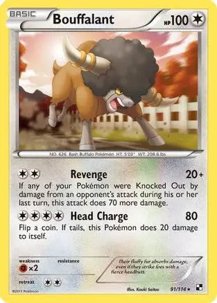 Bouffalant (91/114) [Black & White: Base Set] Pokémon