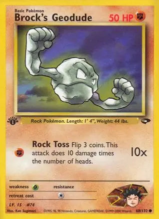 Brock's Geodude (68/132) [Gym Challenge 1st Edition] Pokémon
