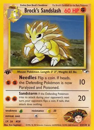 Brock's Sandslash (23/132) [Gym Heroes 1st Edition] Pokémon
