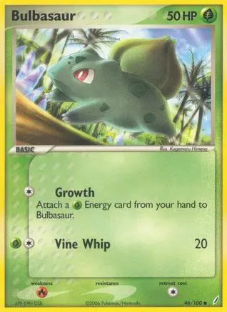 Bulbasaur (46/100) (Stamped) [EX: Crystal Guardians] Pokémon