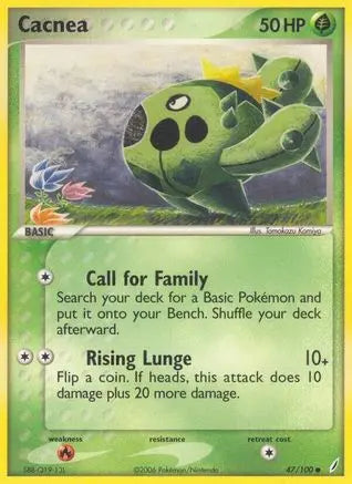 Cacnea (47/100) (Stamped) [EX: Crystal Guardians] Pokémon