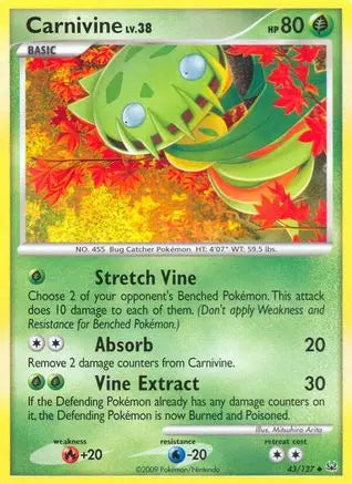 Carnivine (43/127) [Platinum: Base Set] Pokémon