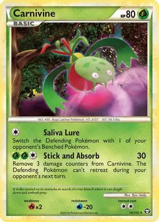 Carnivine (16/102) [HeartGold & SoulSilver: Triumphant] Pokémon