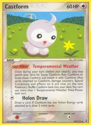 Castform (34/113) (Stamped) [EX: Delta Species] Pokémon