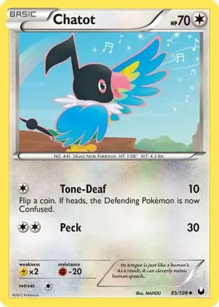Chatot (85/108) [Black & White: Dark Explorers] Pokémon