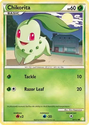 Chikorita (59/123) [HeartGold & SoulSilver: Base Set] Pokémon