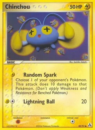 Chinchou (50/92) (Stamped) [EX: Legend Maker] Pokémon