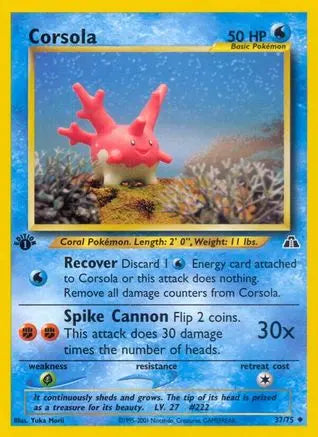 Corsola (37/75) [Neo Discovery 1st Edition] Pokémon