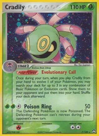 Cradily (7/108) [EX: Power Keepers] Pokémon