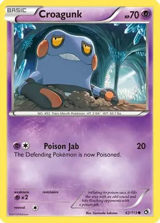 Croagunk (62/113) [Black & White: Legendary Treasures] Pokémon