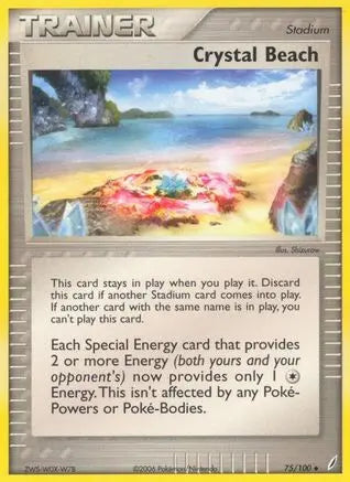 Crystal Beach (75/100) (Stamped) [EX: Crystal Guardians] Pokémon