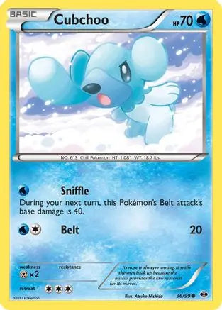 Cubchoo (36/99) [Black & White: Next Destinies] Pokémon