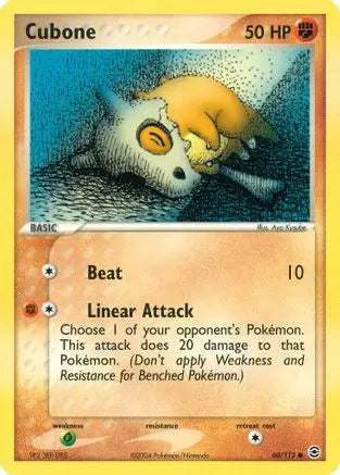 Cubone (60/112) [EX: FireRed & LeafGreen] Pokémon