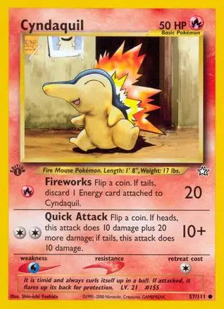 Cyndaquil (57/111) [Neo Genesis 1st Edition] Pokémon