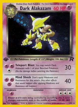 Dark Alakazam (1/82) [Team Rocket 1st Edition] Pokémon