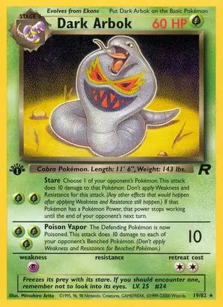 Dark Arbok (19/82) [Team Rocket 1st Edition] Pokémon