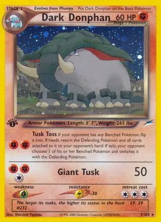 Dark Donphan (3/105) [Neo Destiny Unlimited] Pokémon