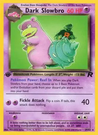 Dark Slowbro (29/82) [Team Rocket 1st Edition] Pokémon