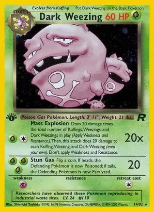 Dark Weezing (14/82) [Team Rocket 1st Edition] Pokémon