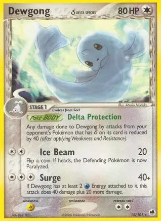 Dewgong (15/101) (Delta Species) (Stamped) [EX: Dragon Frontiers] Pokémon