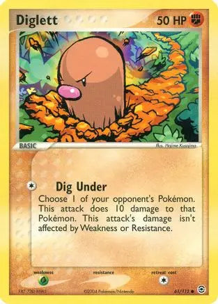 Diglett (61/112) [EX: FireRed & LeafGreen] Pokémon