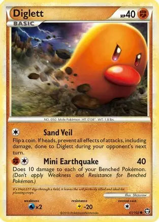 Diglett (61/102) [HeartGold & SoulSilver: Triumphant] Pokémon