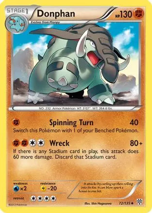 Donphan (72/135) [Black & White: Plasma Storm] Pokémon