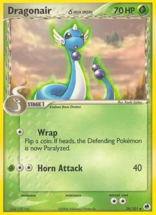 Dragonair (28/101) (Delta Species) (Stamped) [EX: Dragon Frontiers] Pokémon
