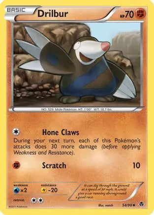 Drilbur (54/98) [Black & White: Emerging Powers] Pokémon