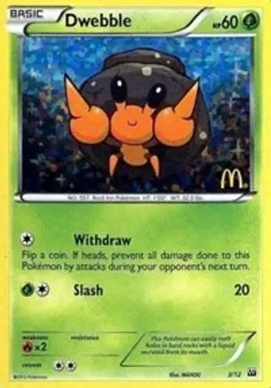 Dwebble (3/12) [McDonald's Promos: 2012 Collection] Pokémon