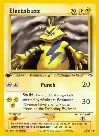 Electabuzz (33/111) [Neo Genesis 1st Edition] Pokémon