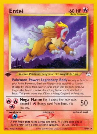 Entei (17/64) [Neo Revelation 1st Edition] Pokémon