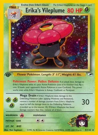 Erika's Vileplume (5/132) [Gym Heroes Unlimited] Pokémon