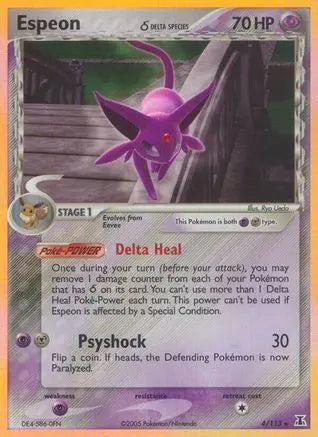 Espeon (4/113) (Delta Species) (Stamped) [EX: Delta Species] Pokémon