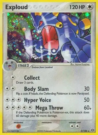 Exploud (3/106) [EX: Emerald] Pokémon