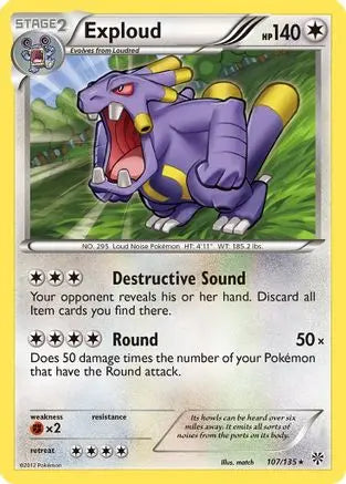 Exploud (107/135) [Black & White: Plasma Storm] Pokémon
