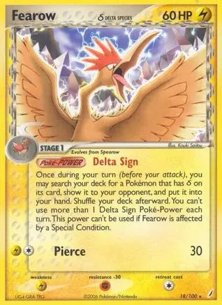 Fearow (18/100) (Delta Species) [EX: Crystal Guardians] Pokémon