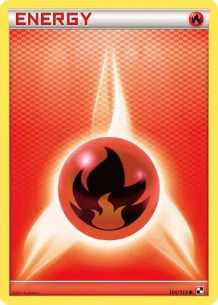 Fire Energy (106/114) [Black & White: Base Set] Pokémon