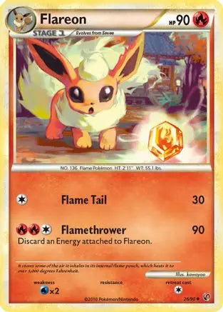 Flareon (26/90) [HeartGold & SoulSilver: Undaunted] Pokémon