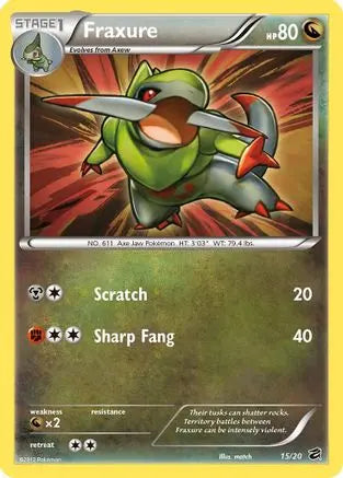 Fraxure (15/20) [Black & White: Dragon Vault] Pokémon