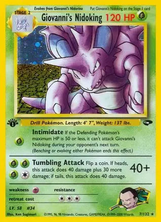 Giovanni's Nidoking (7/132) [Gym Challenge Unlimited] Pokémon