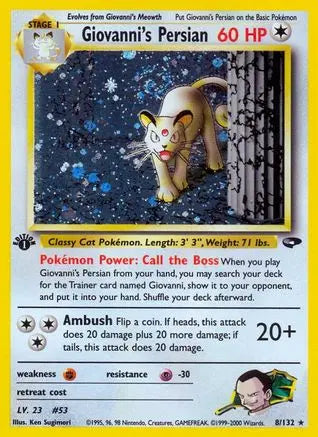 Giovanni's Persian (8/132) [Gym Challenge Unlimited] Pokémon