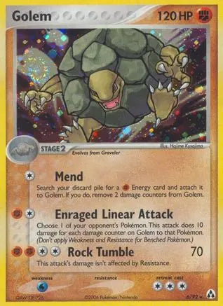 Golem (6/92) (Stamped) [EX: Legend Maker] Pokémon